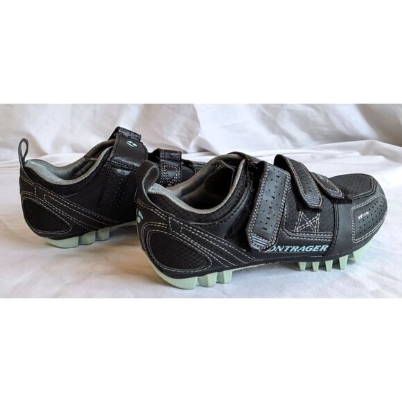 NWT BONTRAGER 'Race Mountain' Bike Cycling Shoes Black & Mint Green Size 5 - Picture 9 of 9